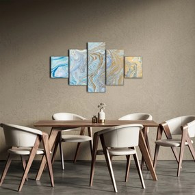 Obraz - Niebieski marmur (125x70 cm)