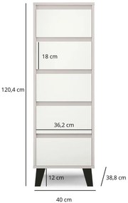 Komoda w stylu skandynawskim kaszmir + biały H3-K38