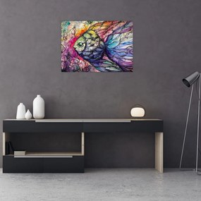 Obraz - Kolorowa rybka (70x50 cm)