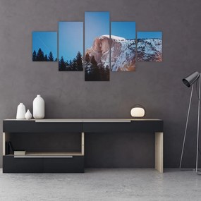 Obraz - Nocny szczyt gór (125x70 cm)