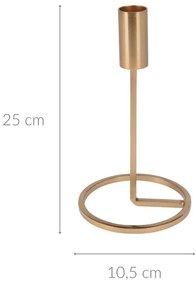 Minimalistyczny świecznik na jedną świecę, 19 cm