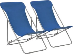 Komplet niebieskich krzeseł plażowych B4-B03