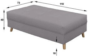 Ciemnoszary puf z materiału bouclé Ariella – Ropez