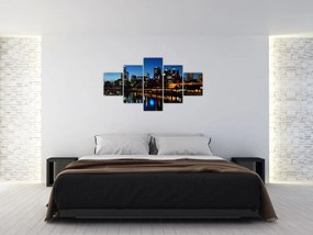 Obraz nocy w Melbourne (125x70 cm)
