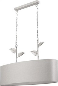 Żyrandol na łańcuchu NOEMI 2xE27/60W/230V srebrny/biały z patyną