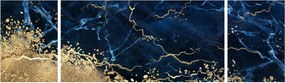 Obraz - Ciemnoniebieski marmur (170x50 cm)