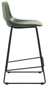 Hoker z imitacji skóry w kolorze khaki (wysokość siedziska 65 cm) Zahara – Kave Home