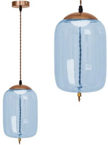 Lampa LED Sufitowa Wisząca Szklana APP443-CP Niebieska