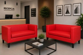 Sofa Monaco : Kolor nogi - Venge, Kolor tkaniny - EKO-SKÓRA - 15D, Typ tkaniny - Eko-skóra , Wysokość nogi - 20 cm