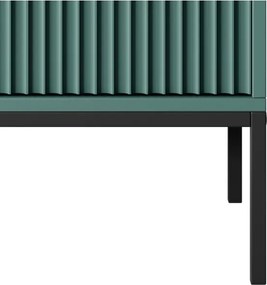 NAYA Stolik nocny S 54 zielony (LABRADOR) | czarny stelaż