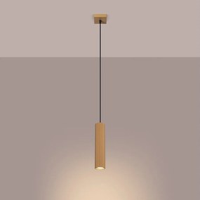 Lampa wisząca minimalistyczny Gloow, aluminium - 1 źródło światła 3000K - L.8 x H.118 cm - złoty