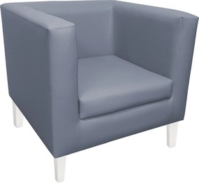Fotel Monaco tkanina Eko-skóra : Kolor nogi - Biała, Kolor tkaniny - EKO-SKÓRA - 22D, Wysokość nogi - 15 cm