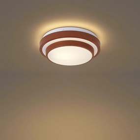 Nowoczesna lampa sufitowa Sienna z białym kloszem 25 cm IP44 - Walden