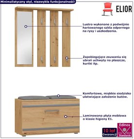 Garderoba z wieszakiem i szafką na buty dąb artisan S4-Z13