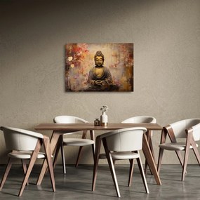 Obraz na szkle - Budda, malarstwo (70x50 cm)