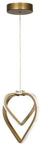 Metalowa lampa wisząca LED w kolorze brązu ø 22 cm Sevinc – Squid Lighting