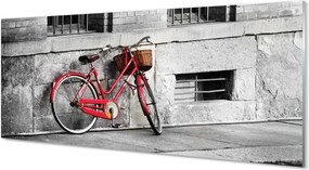 Szklany Panel Retro Rower z Koszykiem