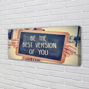 Obraz na płótnie Drewniana Tabliczka z Napisem