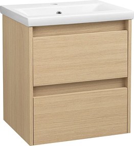 Zestaw do Łazienki 50cm Szafka z Umywalką Ryflowane Fronty Aria