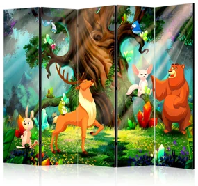 Parawan akustyczny Dla dzieci 225x172 cm 5-częściowy zielony ARTGEIST B