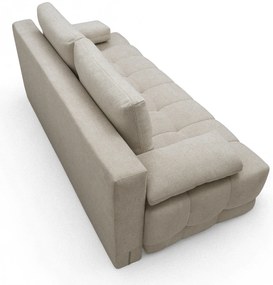 Kanapa Tuko rozkładana z pojemnikiem - beżowa dzianina Freya 210.03