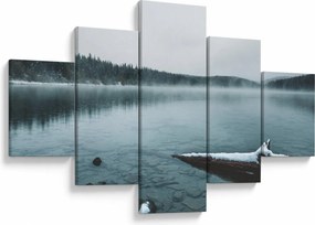 Obraz - lodowe nordyckie jezioro (125x70 cm)