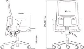 Fotel biurowy z oparciem z siatki Popstar Mesh, zgodny z normą BHP