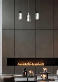 Czarna metalowa lampa wisząca H8-G16
