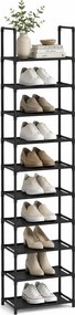Wąski Regał Czarny Na Buty W Stylu Minimalistycznym M8-L51