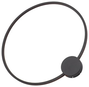 Designerski Kinkiet / Lampa scienna czarny 67 cm z LED z 3-stopniową regulacją ściemniania - Anello Nowoczesny Oswietlenie wewnetrzne