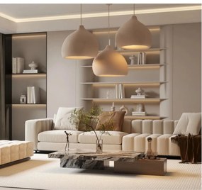 Lampa wisząca MAURO S 26cm, kolor taupe, lampa wiszaca do sypialni