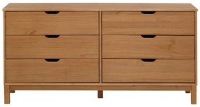 Niska komoda z litego drewna sosnowego w naturalnym kolorze 150x75 cm Post – Støraa