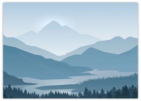 Obraz - Góry oczami grafika (70x50 cm)