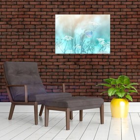 Obraz - Motyl w niebieskim (70x50 cm)