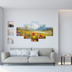 Obraz - Malowany krajobraz (125x70 cm)