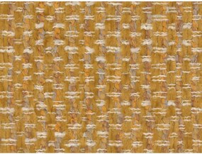 Musztardowe tapicerowane łóżko dwuosobowe ze schowkiem ze stelażem 200x200 cm Solange – Micadoni