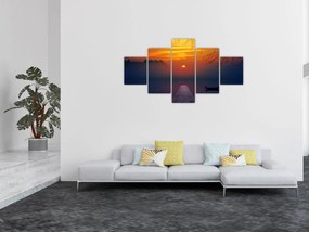 Obraz mostu o zachodzie słońca (125x70 cm)