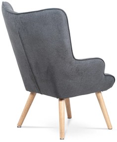 Fotel z podnóżkiem GREY2, szary