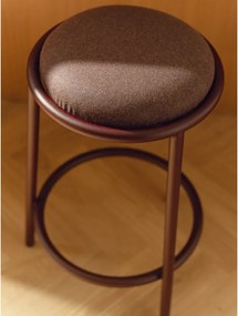 Bordowy metalowy hoker (wysokość siedziska 68 cm) Hogo – noo.ma