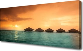 Zdjęcie na płótnie Słoneczny Blask na Morzu