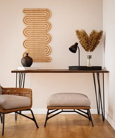 Biurko VOSS 138 x 68 cm do biura, gabinetu, pracowni Dąb Czekoladowy