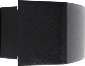 Nowoczesna lampa ścienna zewnętrzna czarna IP44 - Latina