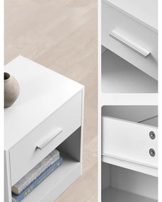 Zestaw stolików nocnych E1081 WT, biały, 2 szt.