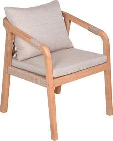 Drewniane krzesła ogrodowe w naturalnym kolorze zestaw 2 szt. Bogota – Garden Pleasure