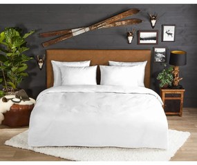 Biała flanelowa pościel dwuosobowa 200x220 cm – Good Morning