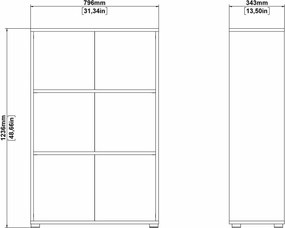 Niski regał biurowy otwarty Sign jackson hickory