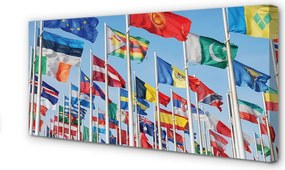 Duży obraz na płótnie Wiele Flag