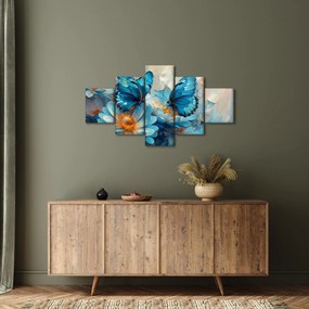 Obraz - Niebieskie motyle (125x70 cm)