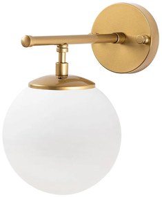 Biały/w kolorze mosiądzu kinkiet Roe – Opviq lights