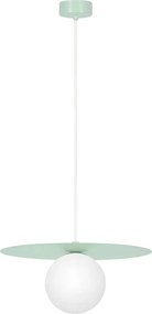 Zielona lampa wisząca ze szklanym okrągłym kloszem - 3X A680 A1-T83